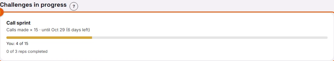 Step 2: a challenge and your progress