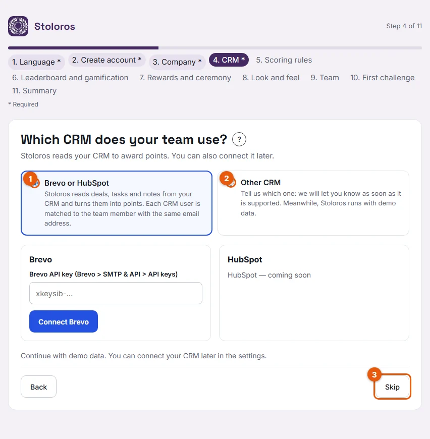 Step 4: the CRM step