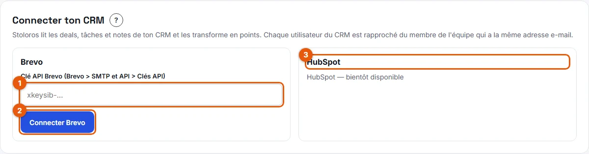 La carte du CRM dans l'Espace manager